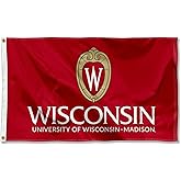 Wisconsin Badgers Crest Flag