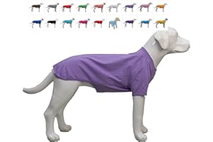 Lovelonglong Pet Clothing Dog Costumes Basic Blank T-Shirt Tee Shirts for Large Dogs Violet XXXXL