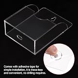 PATIKIL Acrylic Wall Mounted Remote Control Holder & Phone Stand, Clear view 4