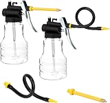 QWORK 2 Pack 250ml Transparent Oil Can with Rigid & Flexible Spouts view 7