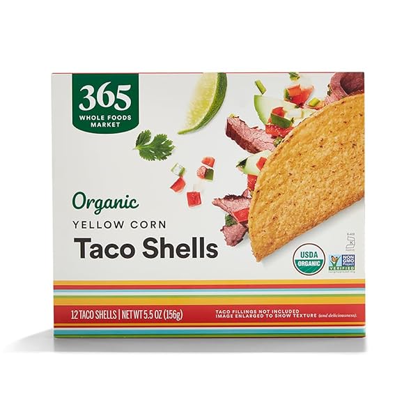 365 BY WHOLE FOODS MARKET, ORGANIC YELLOW TACO SHELLS, 5.5 OUNCE