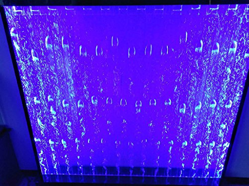 Fountain Bubble Wall Display Panel 79 Inches Square Free Standing Multi Color LED Light Restaurant Bar Club Salon Entry Foyer Model P52