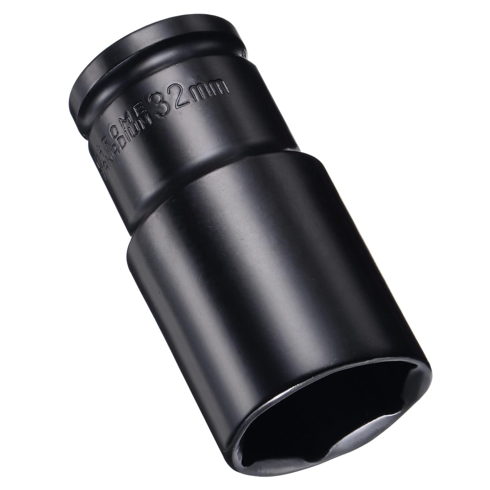 MACHSWON 1/2 Inch Drive - 32mm Deep Impact Socket with 6 Point Design, Heat-Treated Cr-V Steel 78mm Length, Metric Sizes