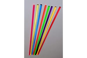 BEST ACRYLICS 8 Different 1/4” inch Diameter x 11 1/4" Inch Long Clear Translucent Acrylic Plexiglass Plastic Rod - .25" - Pink, Yellow, Blue, Orange, Green, Purple, Amber, Red