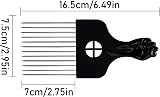 IRYNA Metal Afro Comb Professional Smooth Hair Pick Wide Tooth for Curly view 2