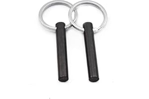 bayite Survival Drilled Ferrocerium Flint Fire Starter Rod with Keychain Ring 2 Inch Pack of 2