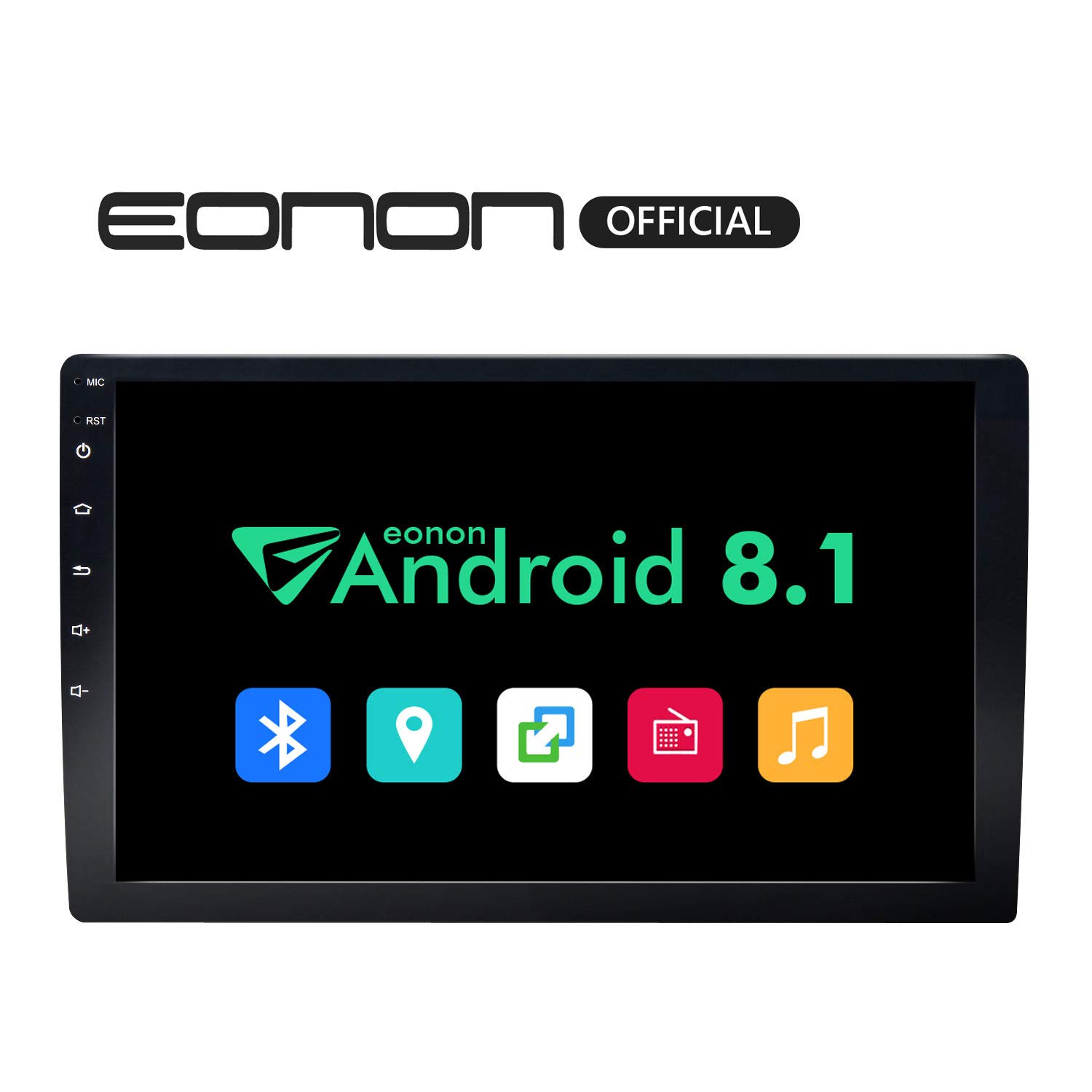 2019 Double Din Car Stereo, Android 8.1 Car Radio Stereo Audio Eonon 10.1"  Double Din, Quad-Core, 2GB RAM 16 ROM, Car GPS Navigation Head Unit,Support  ...