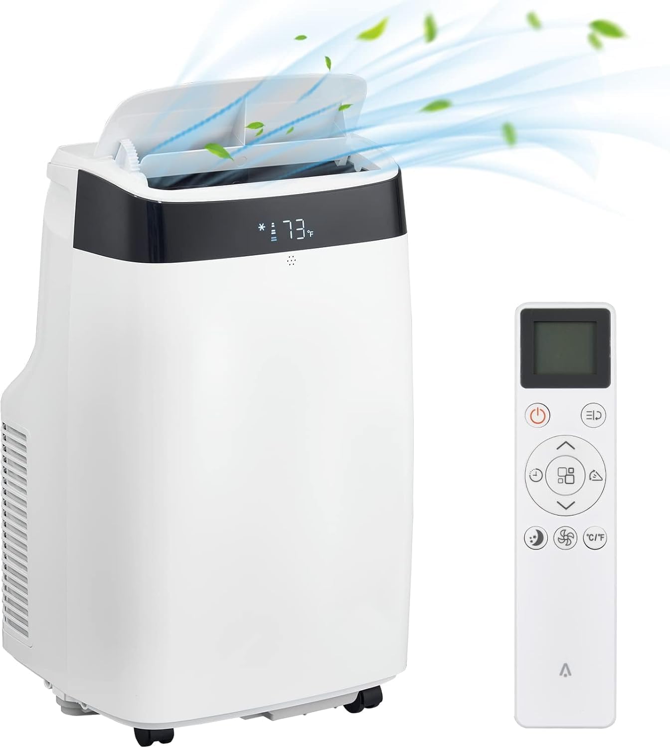 Photo 1 of 10,000 BTU Portable Air Conditioner Floor Room AC Unit with Cool, Dehumidifier, Fan Mode, Portable Cooling AC Unit with Remote Control up to 450 Sq. Ft.,White
