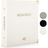 Beautiful Linen Photo Album For 4x6 Photos - Safely Holds Up To 500 Pictures of Unique Memories - The Perfect Large Photo Book To Store All Pictures of Treasured Family, Baby or Wedding Moments