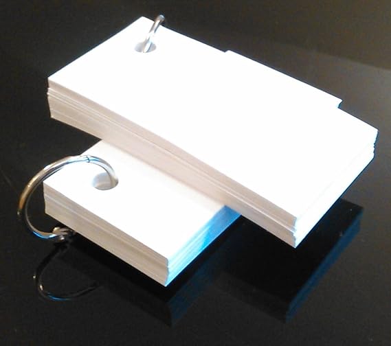 Blank White Card Key Ring Set of 2 x 50 Cards Amazon.co.uk Office