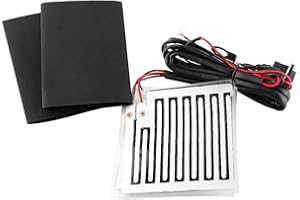 Qiilu 12V Handlebar Hand Warmers,Winter Heated Grip Pads Inserts Fits Universal Grip ATV Motorcycle