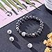 NBEADS 8mm Natural Black Lava Beads, Gemstone Round Chakra Beads, Diffuser Essential Oils Yoga Volcanic Rock Beads Loose Beads for Jewelry Making, About 150-160 Pcs
