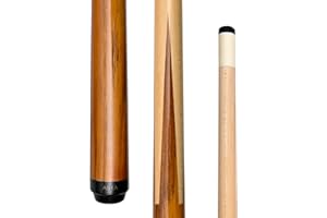 Short Pool Cue Stick, Canadian Hard Rock Maple, 13mm Hard Tip, Choice of Length/Style