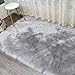 Cuteshower Serene Super Soft Faux Fur Rug Kids Carpet with Fluffy Thick Used As an Area Rugs in Bedroom 2ft x 3ft, Gray