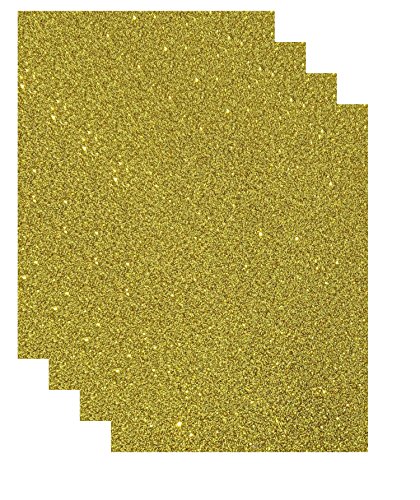 Gold glitter heat transfer vinyl sheets (htv) - 4 pack - 12” x …