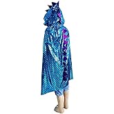 QIAONIUNIU Dinosaur Cape Dragon Hooded Cloak Halloween Costume Boy Girl Toddler Dress Up Clothes 3-8 Years Old