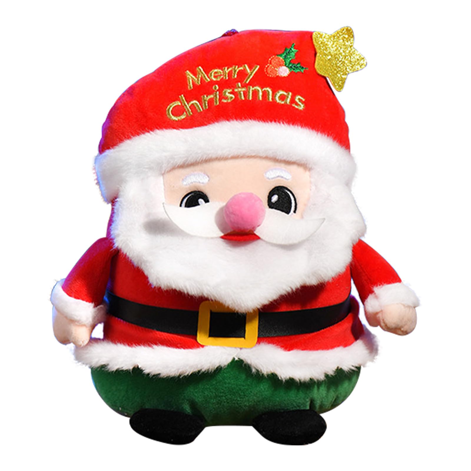POPOYU Christmas Santa Plush Toy,9in/23cm Santa Claus Plush Pillow Toy for you,Cute Father Xmas Stuffed Doll,Soft Toy Stuffed Animal Toys Gift for you,Christmas Stocking Fillers,Winter Holiday Decor