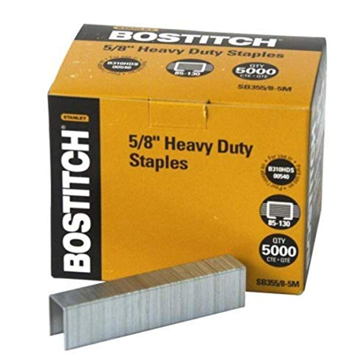 Bostitch Heavy Duty Premium Staples, 5/8" - 5,000 Staples (Gray, 85-130 Sheets, Compatible with Bostitch Heavy Duty Stapler Models)