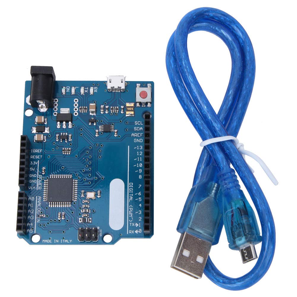 Oumefar ATmega32u4 Development Board 7 PWM Channel Development Module Microcontroller with USB Cable for Leonardo R3 Pro
