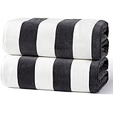 Loon & Lake Sand Resistant Beach Towels Set of 2 | Waffle Weave Reverse to Classic Plush Velour | 2 Pack 30" x 60" | Crafted from 100% Combed Cotton | Wolfeboro Collection - Grey