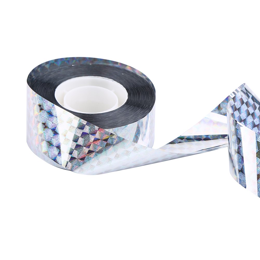 Bird Reflective Tape, 90M/295FT Bird Repellent Scare Tape, Pigeon Deterrent Dual Sided Scare Tape, Protect Your Garden Crops from Bird Destroying