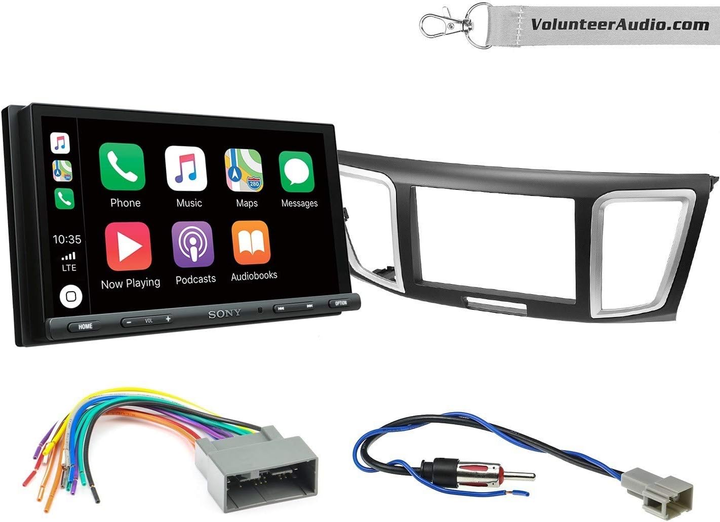 Sony XAV-AX5000 Double Din Radio Install Kit With Apple CarPlay, Android Auto, Sirius XM Ready Fits 2013-2016 Honda Accord