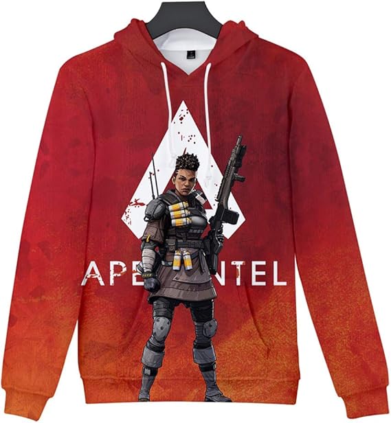 Amazon Apex Legends Bangaloreアペックスレジェンドバンガロールパターンパーカースウェットシャツプルオーバー3d プリント服用ユニセックス レッド オリジナルプリント 通販