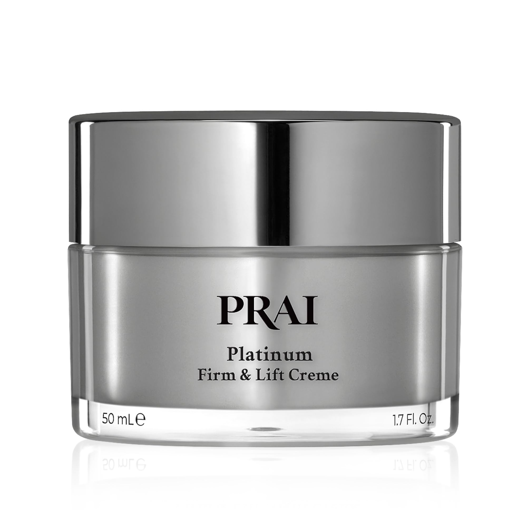 PRAI Platinum Firm & Lift Day Creme 50ml - Hydrating Moisturiser With Nulastic Silk, Platinum & Idealift - Plumps, Firms & Lifts Skin - Reduces Appearance of Wrinkles - Instant Firming Technology
