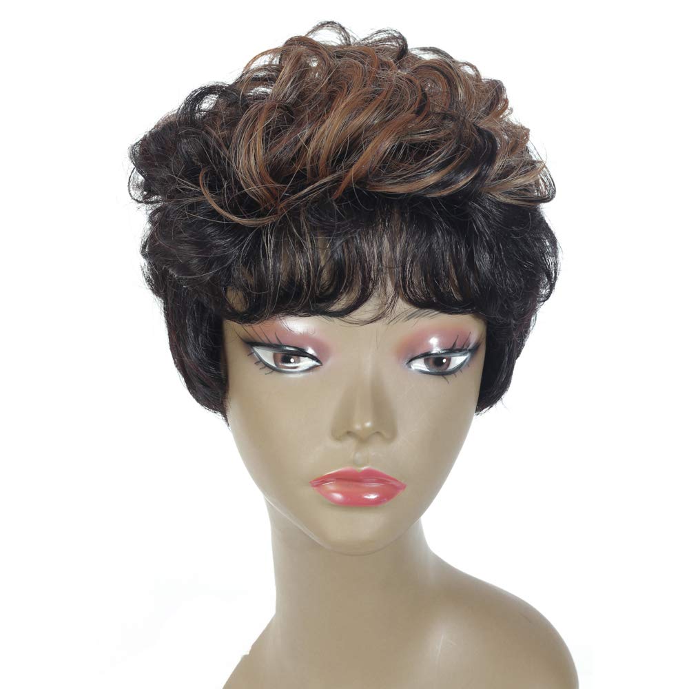 Amazon Com Short Cut Wigs For Black Women Glueless Pixie Cut Wigs