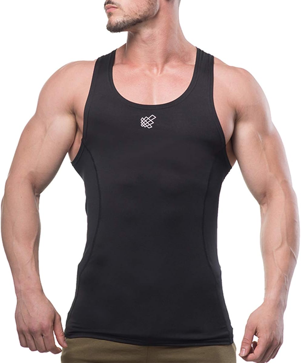 Jed North Men's Bodybuilding Compression Tank Top Slim Fitted Workout