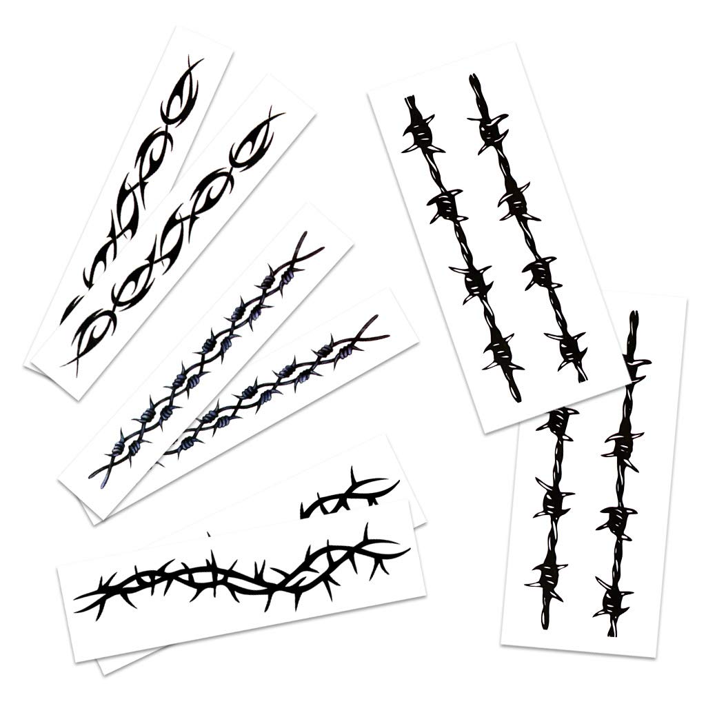 Barbed Wire Pack Temporary Tattoos | Skin Safe | MADE IN THE USA| Removable