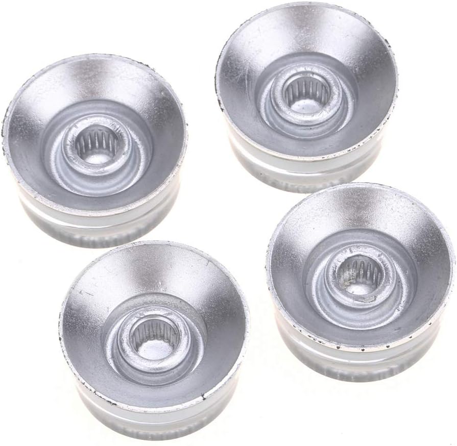 Musiclily Pro Left Handed Metric Size 18 Splines Guitar Speed Control Knobs for Epiphone Les Paul SG Style Silver (Set of 4) - Image 5