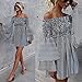 Women Dress,IEason Womens Holiday Off Shoulder StripeParty Ladies Casual Dress Long Sleeve Dress (2XL, Black)