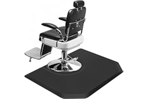 Lanstics 4’x5’ Salon Floor Mat for Anti Fatigue Barber Shop Chair Mat for Circle Chair Base Hair Stylist Beauty Floor Mats Th
