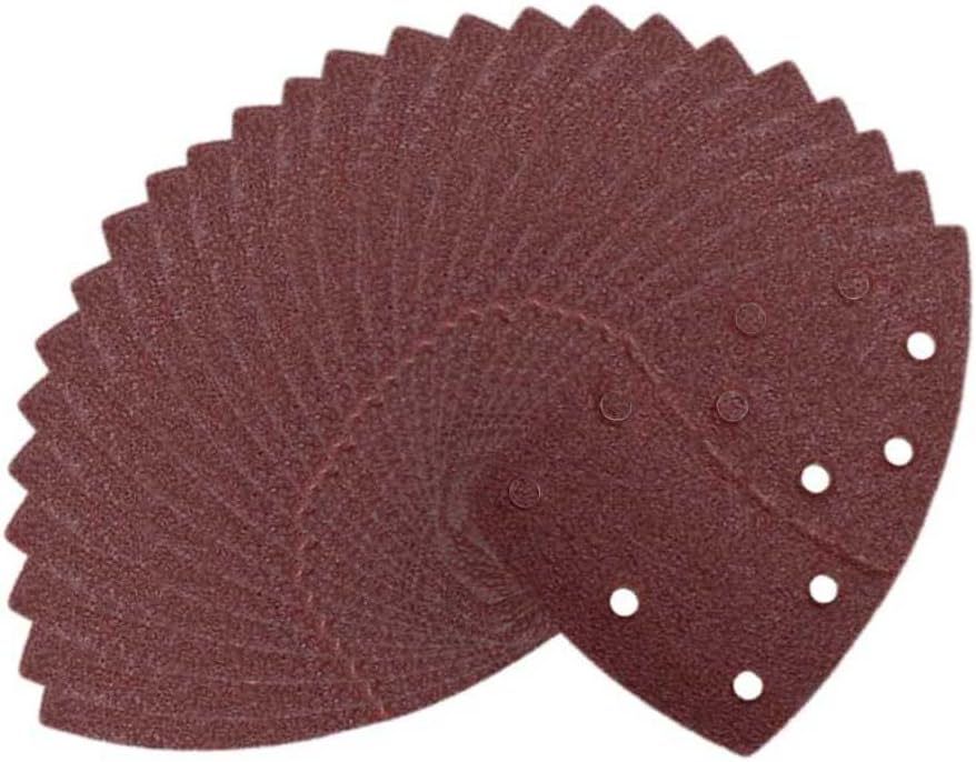 Carta Vetrata Triangolare Prio - 25 Pezzi Grana 60 - 105x152 Mm Con 11 Fori Per Levigatrici Multiple - Foto 3