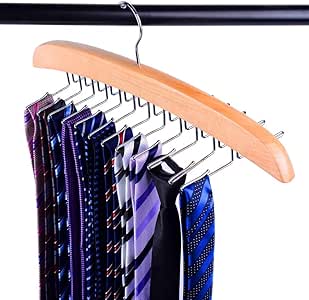 Colgador De Corbata De Madera Maciza, Gancho De Seda Multifuncional