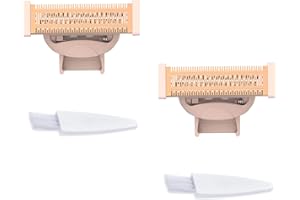 2PCS LinMei Nu Shaver Replacement Heads Compatible for Finishtouch Flawless Women Nu Razor with 2 Cleaning Brush