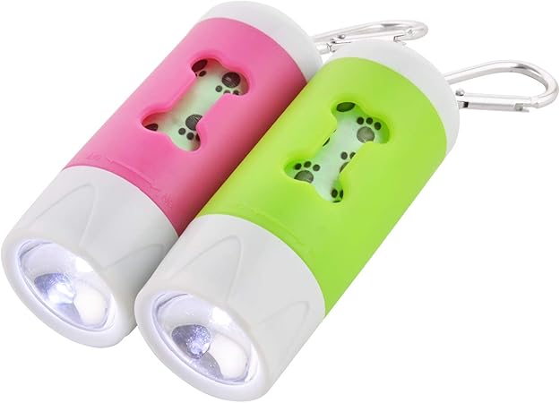 poop bag dispenser with flashlight