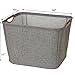Household Essentials Medium Tapered Soft-Side Storage Bin with Wood Handles