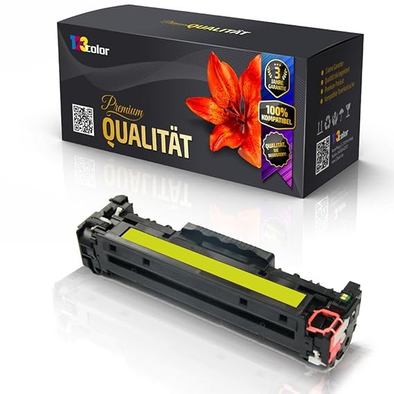 123Color Alternative Tonerkartusche für HP Color LaserJet CP1215 Color LaserJet CP1216 Color LaserJet CP1217 CB 542 A CB542 Y