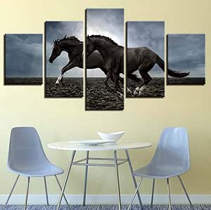 Moderno Lienzo Decoración para la Sala de Estar 5 Unidades Animal Dos