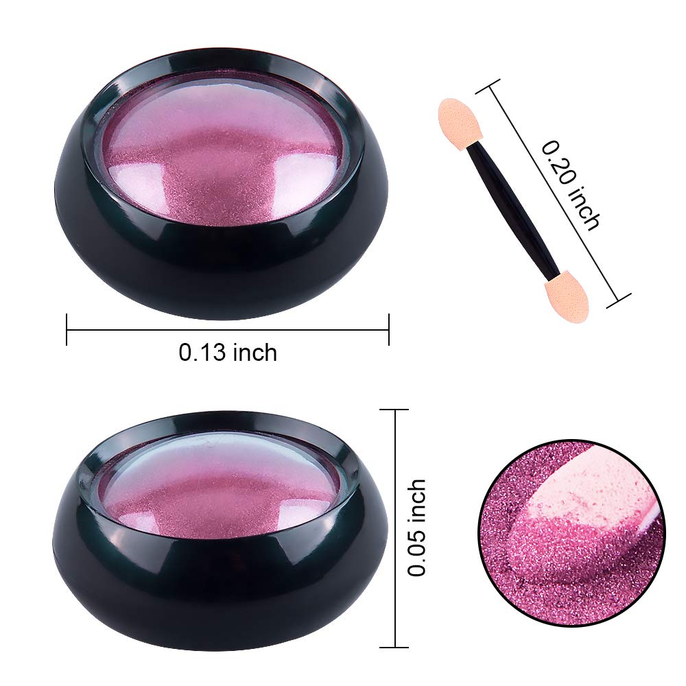 Duufin 22 Colors Nail Powder Metallic Chrome Nail Powders Mirror Effect Nails Manicure Pigment Nail Art Powder with 22 Pcs Eyeshadow Sticks, 1g/Jar : Beauty