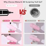 Makartt 3D Nail Gel and Gold Chrome Powder Kit Clear No Wipe view 7