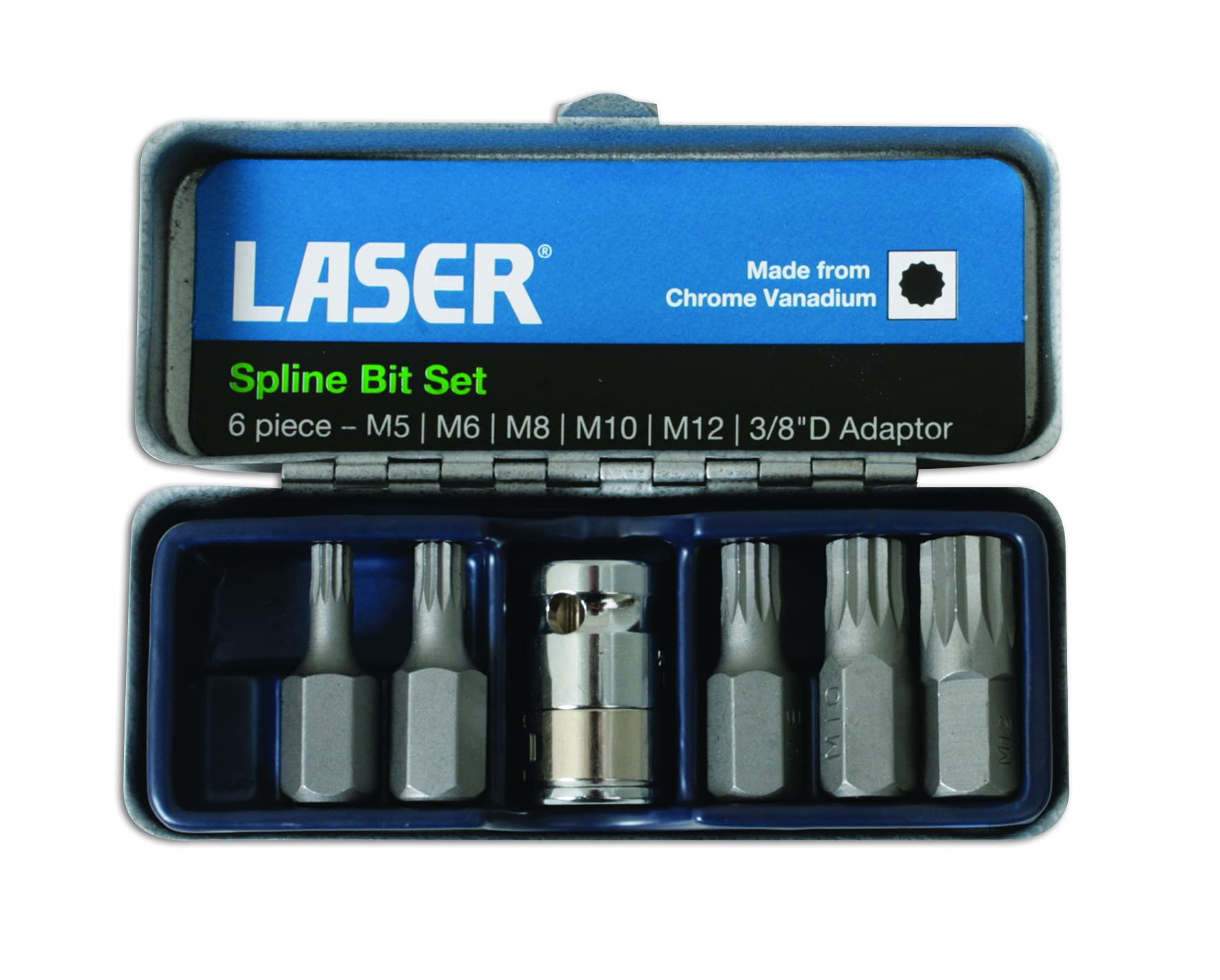 Laser 0592 Spline Bit Set - 3/8"d 6pc
