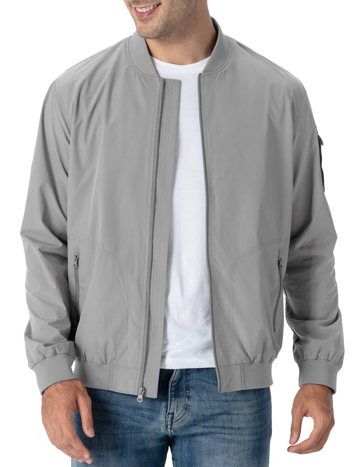 Rdruko Men's Lightweight Bomber Jacket Windproof