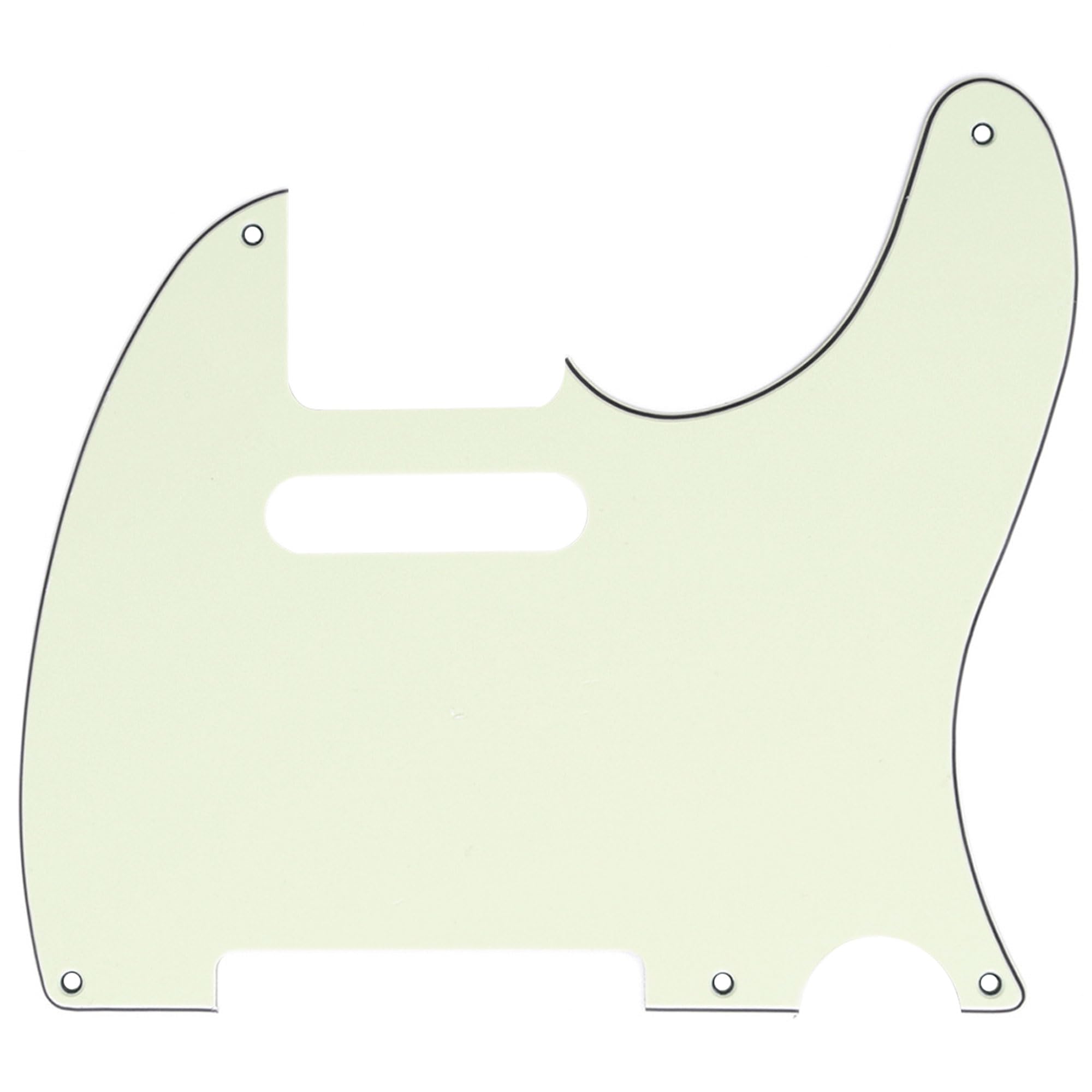Musiclily 5 Hole Vintage Tele Pickguard for Fender American/Mexican Made Standard Telecaster Style Electric Guitar, 3Ply Ivory
