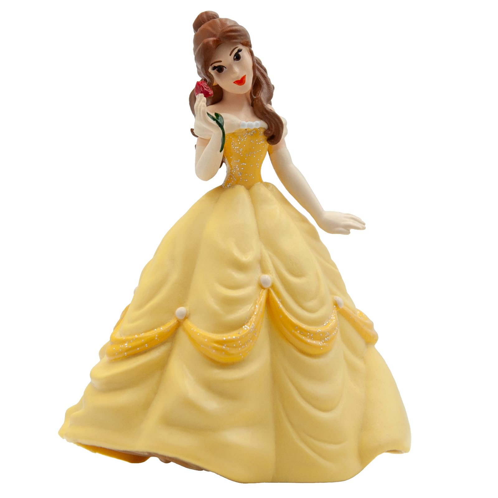 Bullyland 12401 - Belle play figure from the Walt Disney film "Beauty and the Beast", approx. 10.3 cm, ideal as a cake topper and gift for children to play with fantasy