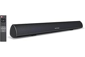 80Watt 34Inch Sound bar, Bestisan Soundbar Bluetooth 5.0 Wireless and Wired Home Theater Speaker (DSP, HDMI-ARC, Bass Adjustable, Optical Cable Included)