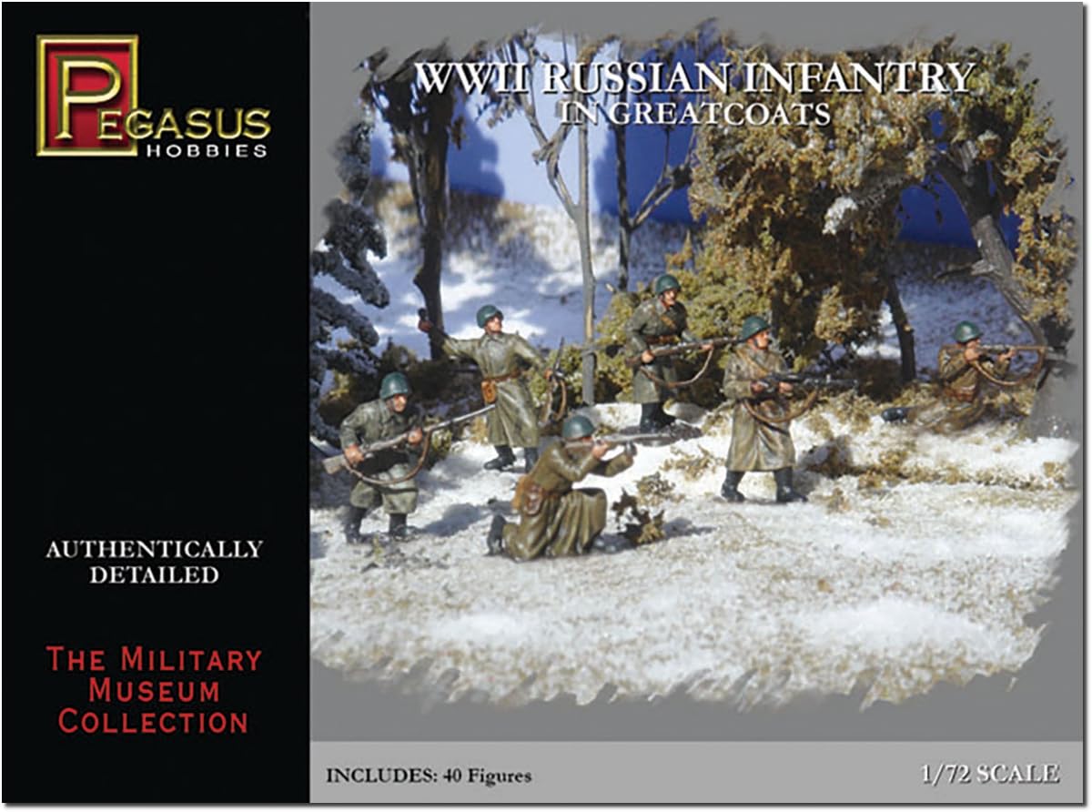 Pegasus PG7271 Figure 1/72 WW II: Russian Infantry in Green Coats
