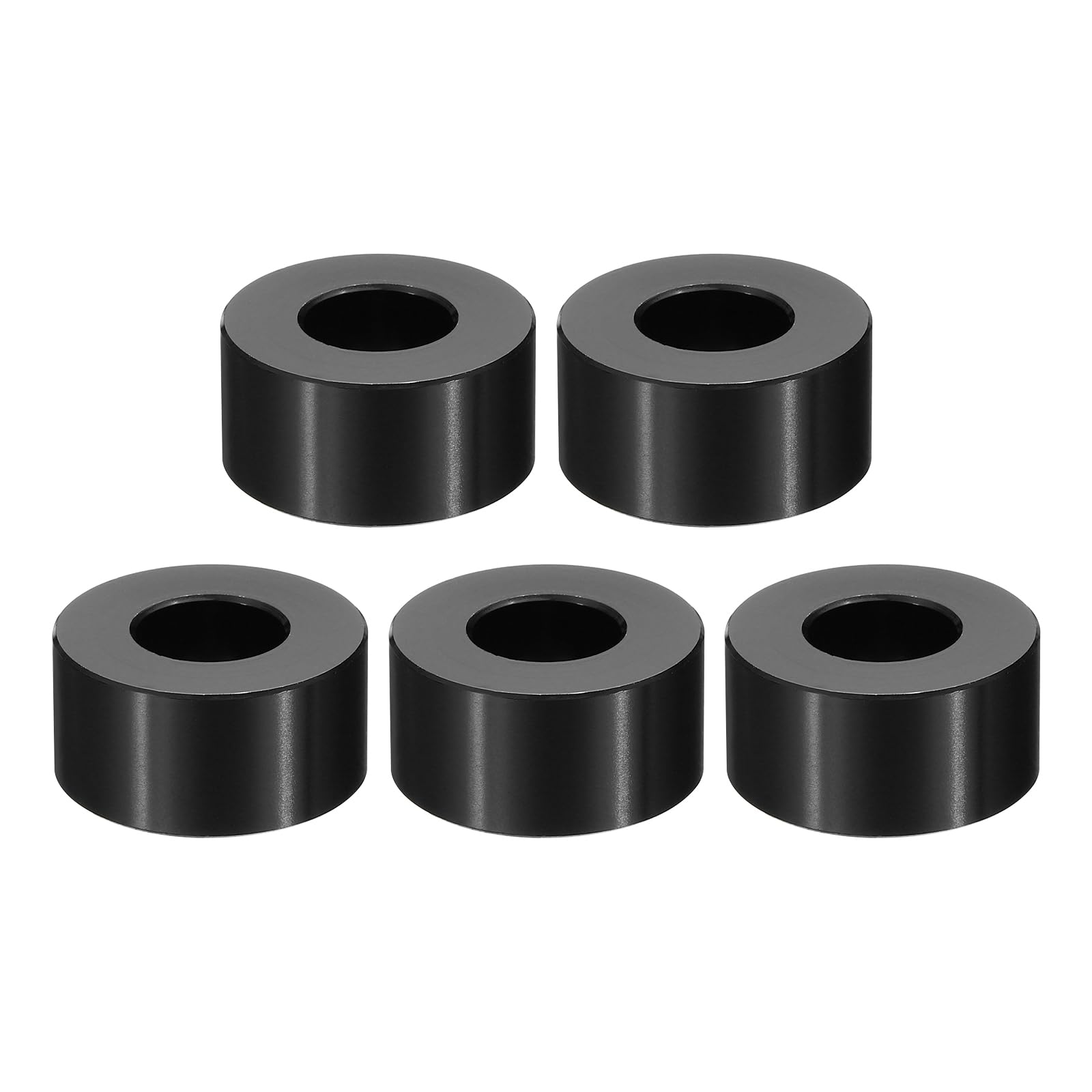 PATIKIL M12 Aluminum Spacers, 5 Pcs Metal Spacer Aluminum M12 x 1" OD x 1/2" L Aluminum Spacer Screw Standoff Round for 1/2" or M12 Screw Bolts